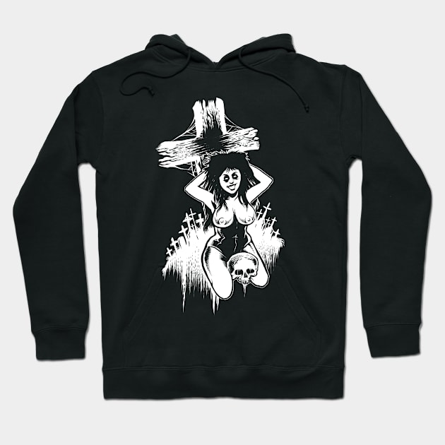 Sexy horror pinup Hoodie by wildsidecomix